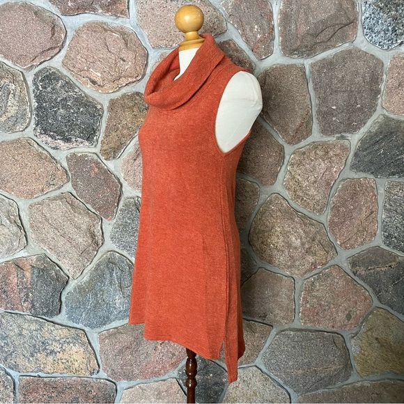 🍊Papillon burnt orange sleeveless tunic top or mini dress. - Picture 2 of 6
